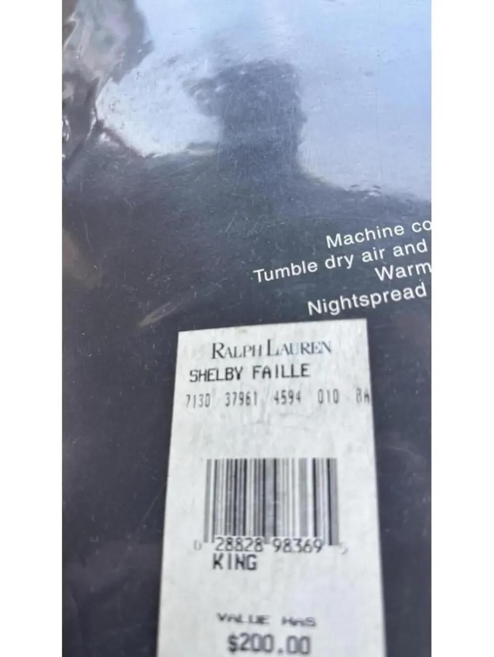 NEW Rare Ralph Lauren Shelby Faille King Scalloped Cotton Nightspread White